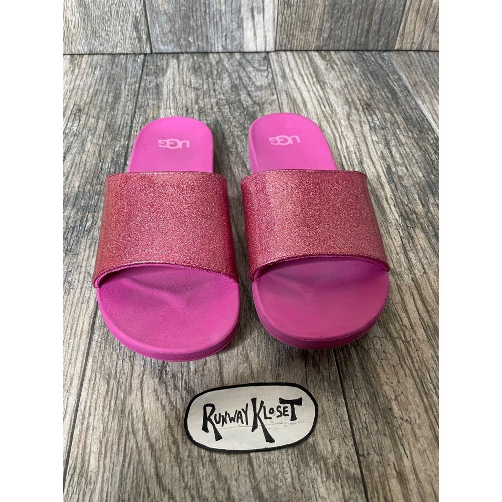 UGG Glitter Pink Slide Sandals Big Kids Size 4 1116688K - Picture 7 of 11